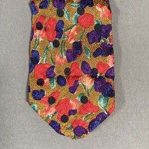 Ungario Paris Neck Tie USA Silk‎ Abstract Colorful Cherries